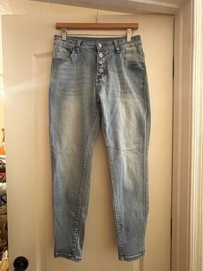 Light Blue High-Rise Button-Fly Women’s Jeans